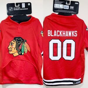 NWT NHL Pet Apparel Chicago Blackhawks Jersey for Dogs XL